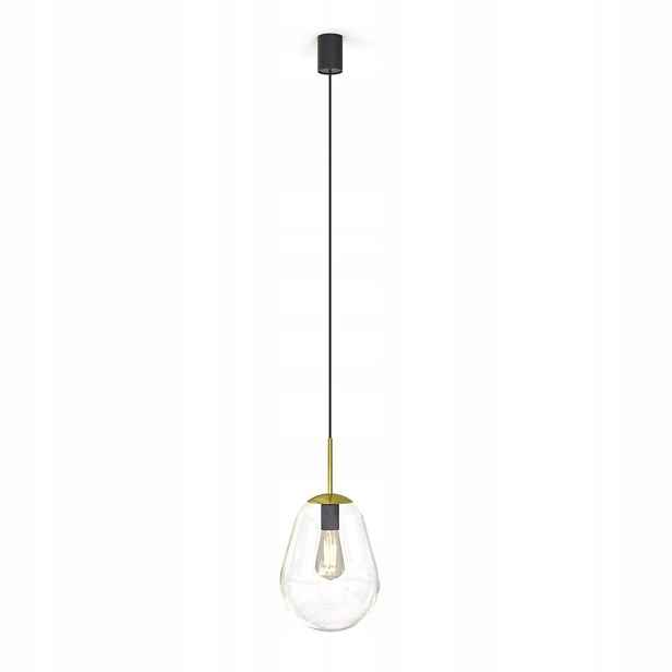 Závěsná lampa zlatá Pear S je moderní nad jídelní stůl Nowodvorski
