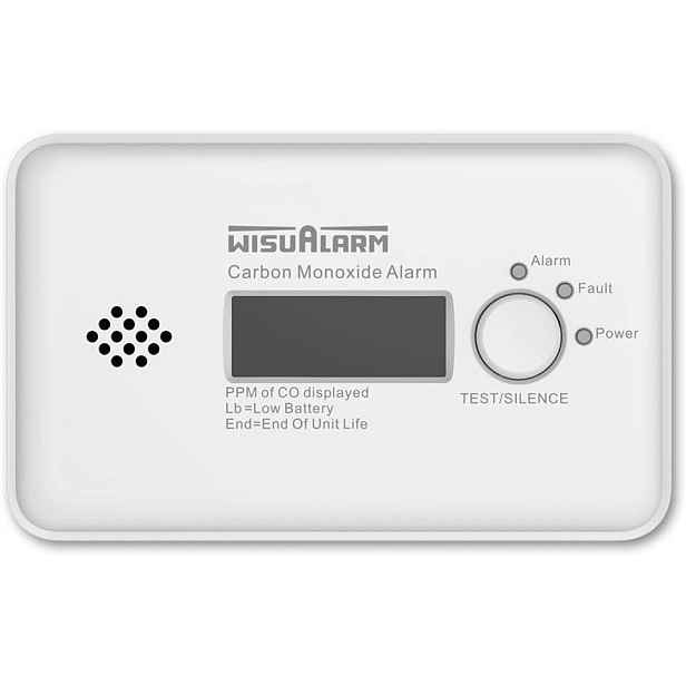 Smogový Senzor Alarm Kouře Oxidu Uhelnatého LCD displej Na Stěnu Wisualarm Pro