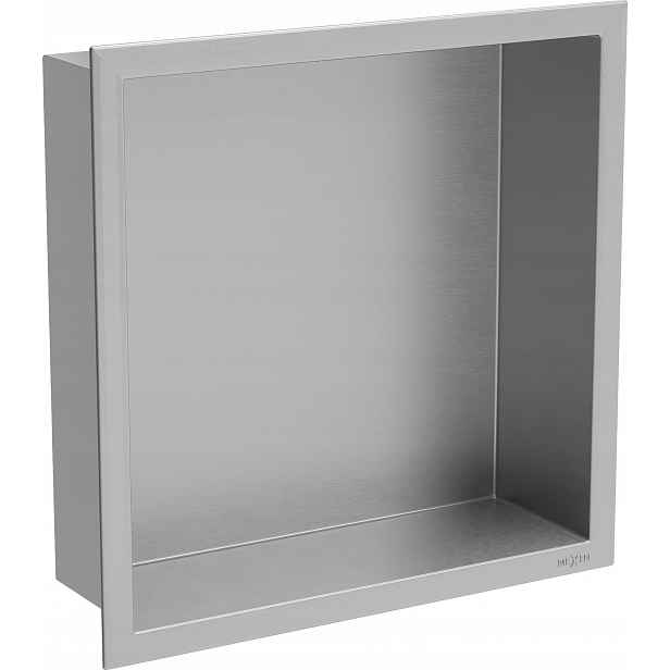 Mexen X-Wall-R zapuštěná polička 30x30 cm, inox, nerezová ocel