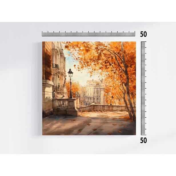 Obraz Na Plátně Plátno Město Řím Park Terasa Schody Podzim Výhled 50x50