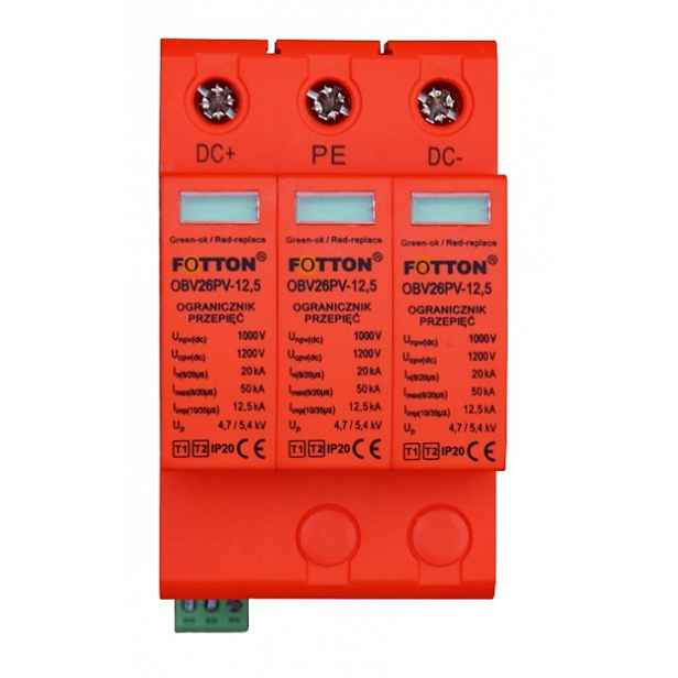 Omezovač přepětí Fotton OBV26 T1+ T2 Pv kl.I,II 1500V