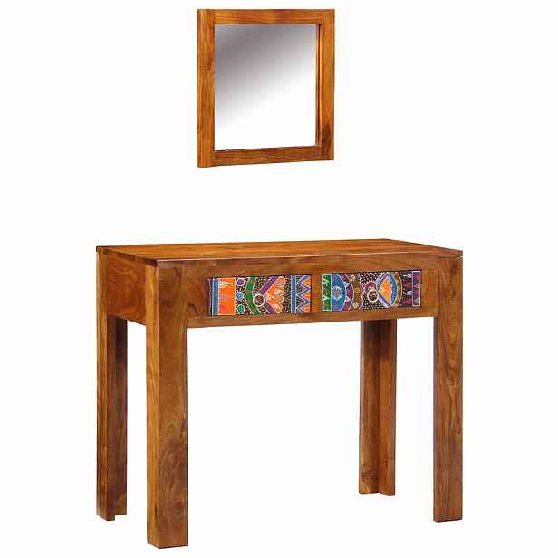 vidaXL Kosmetický stůl Hnědá 90 x 45 x 75 cm Masivní akátové dřevo