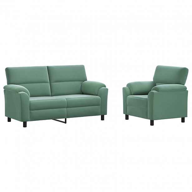 vidaXL Set pohovek 2 pcs Mořská zelená Samet