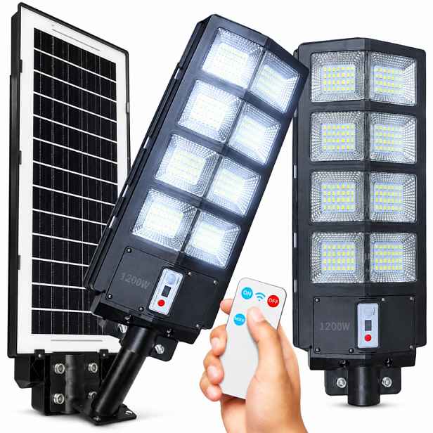 Solární Lampa Led Pouliční Lampa 1200W 360 Led Senzor Pohybu Soumraku Ovladač IP65