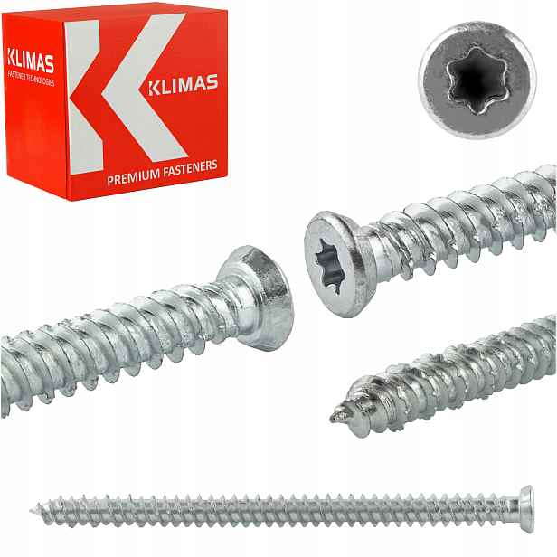 Zárubňové šrouby 7,5x132 mm 100 ks válcové Torx Klimas Whow