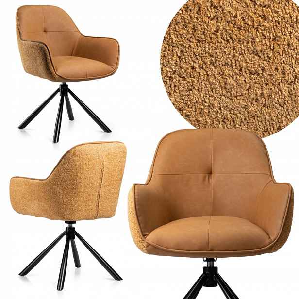 Křeslo Tokio červené s autem zpět moderní boucle ekokůže loft