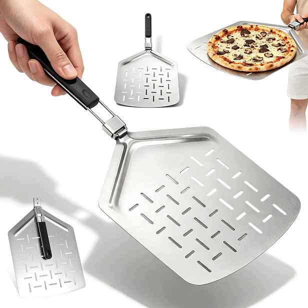 Profesionální Lopata Na Pizzu 12" Chleba S Otvory 33X62 CM, Skládací