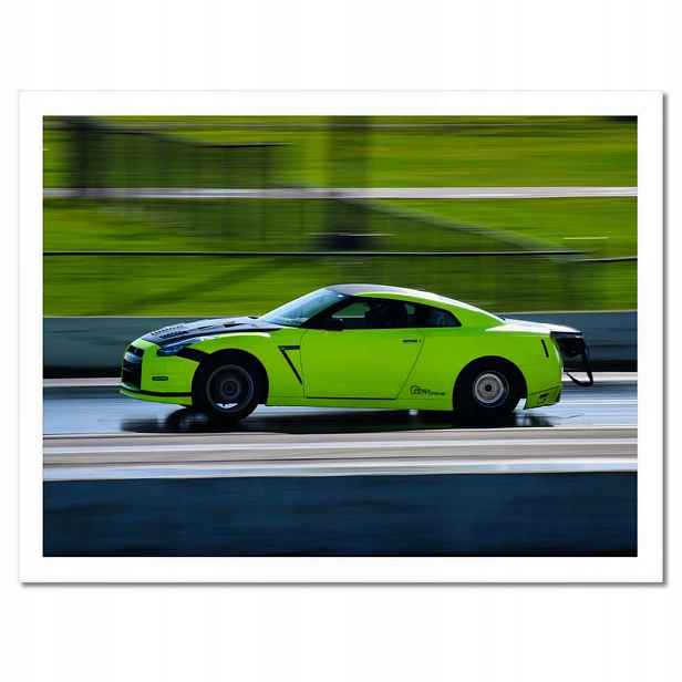 Plakáty v rámu 40x30 Zelené sportovní auto