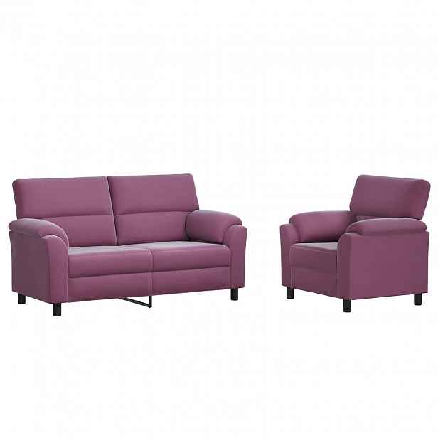 vidaXL Set pohovek 2 pcs Fialová Samet