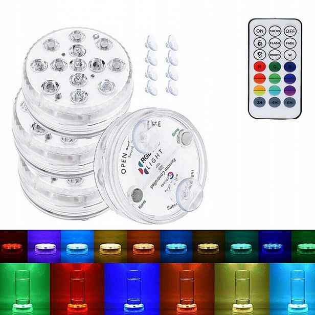 Led Osvětlení Bazénu Jacuzzi Spa Pod Vodou Dálkový Ovladač Na Párty 4KS