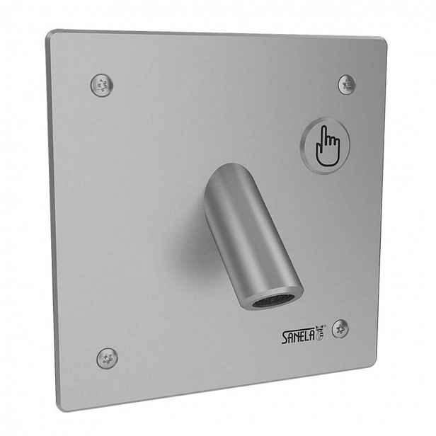 Sanela - Piezo nerezová umyvadlová baterie, antivandal, 24 V DC SLU 44P