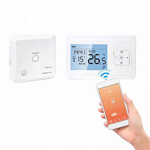 Wifi Pokojový Termostat Pro Bojler, Bezdrátový Ovladač Do Pece, Bílý