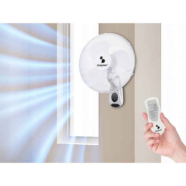 Beper P206VEN600 nástěnný ventilátor s dálkovým ovládáním, 40cm, 40W