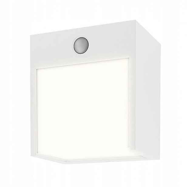 Bílá nástěnná lampa s pohybovým senzorem