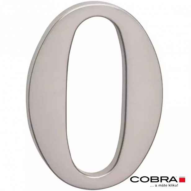 Cislo 3D nikl matny 0 - 10 cm