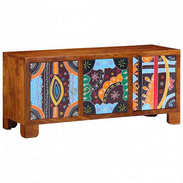 vidaXL Lavička na boty s úložištěm Medová hnědá 100 x 35 x 45 cm