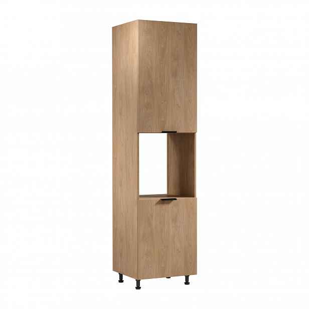 Kuchyňská skříň na vestavnou troubu SALERNO - šířka 60 cm, dub, pravé provedení