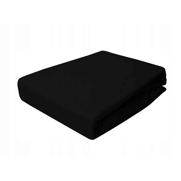 Prostěradlo Jersey S Gumičkou 140X200 Černá