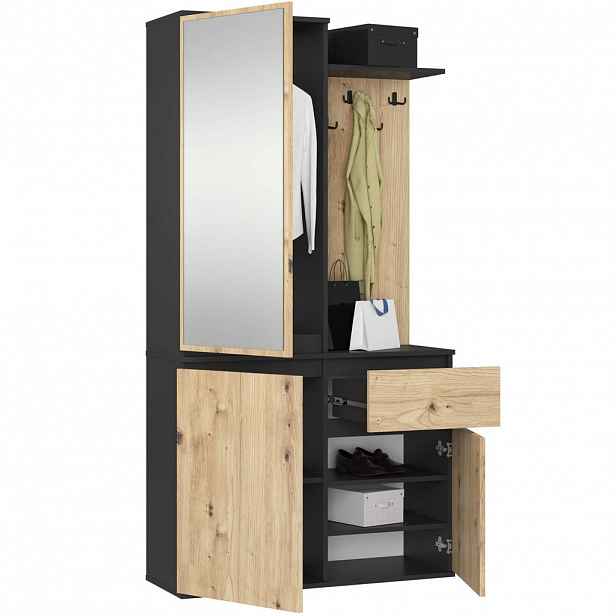 RAUMHIRSCH FURNITURE ŠATNÍK Černý Artisan 95/183/35