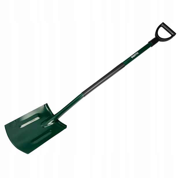 Rovný rýč, kovová rukojeť, plastová rukojeť
