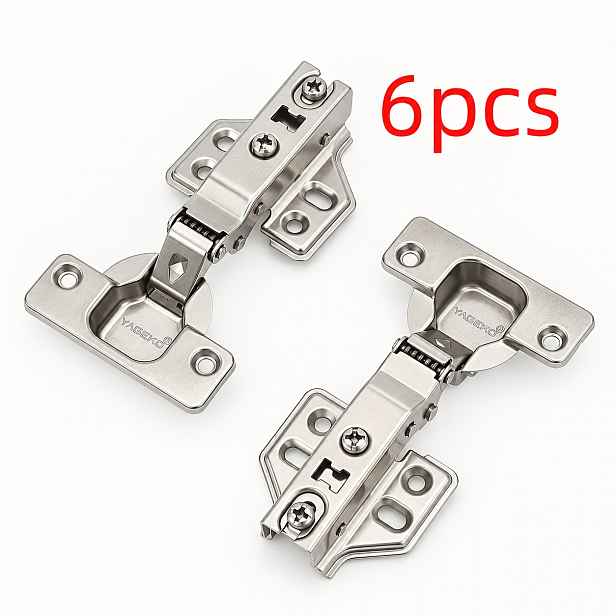 TEMU 6 ks Zavírací panty s plným pokrytím a měkkým zavíráním, s tichým hydraulickým zavíracím mechanismem, úhel 105 stupňů, snadná instalace (bez