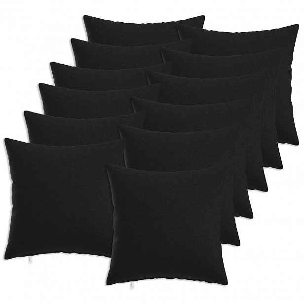 vidaXL Povlak na polštář 12 ks HEERLEN Černá 45 x 45 cm Textil