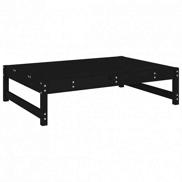 vidaXL Zahradní podnožka černá 120 x 80 cm masivní borové dřevo