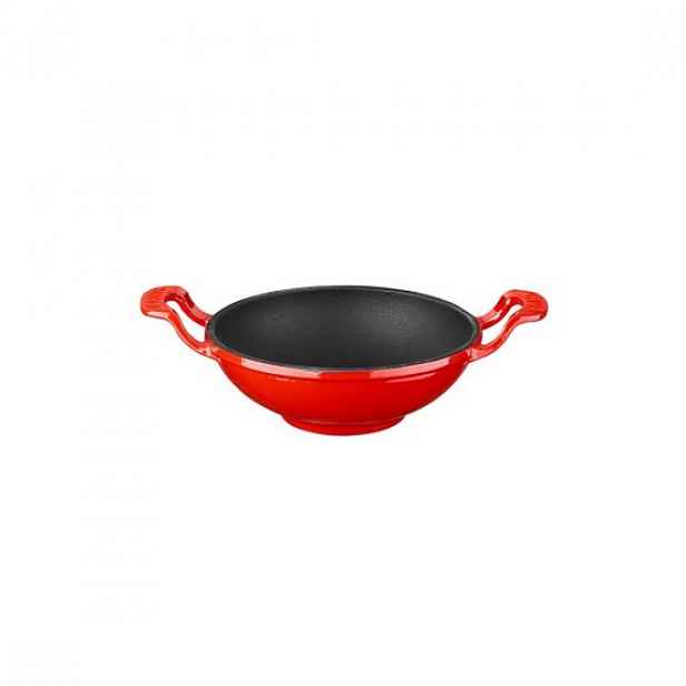 Wok kulatý, 16 cm, litina, červená - značka LAVA