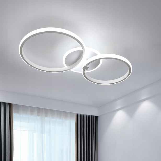 Závěsné stropní svítidlo Ring bílé Led moderní lustr do obývacího pokoje 42W 6500K