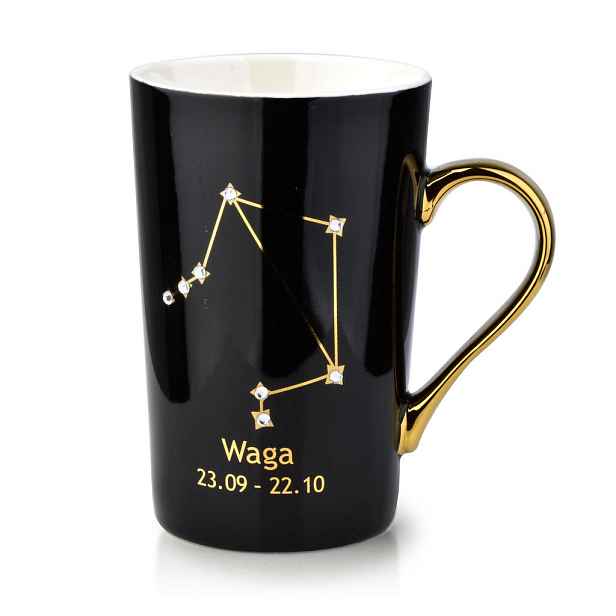 Mondex HRNEK Zodiak, porcelán, černá, 430 ml