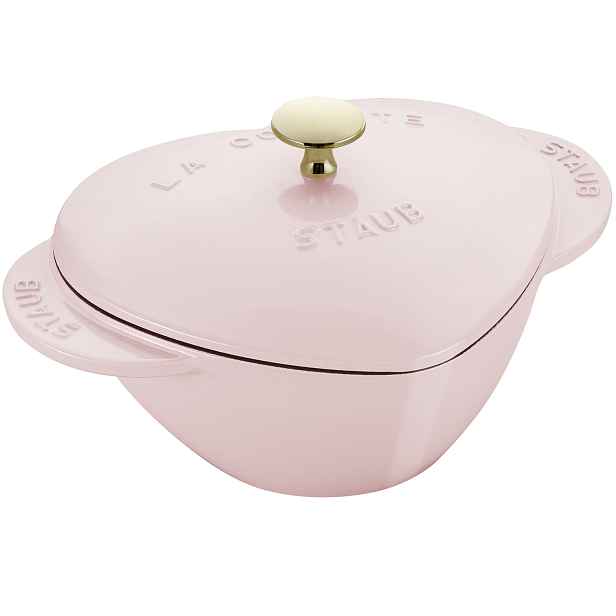 Staub Litinový hrnec ve tvaru srdce, 20 cm / 1,75 l, růžový 1030211