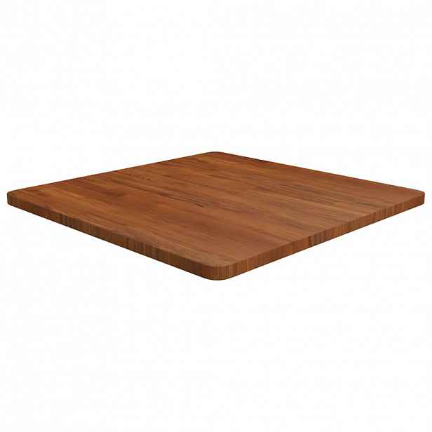 vidaXL Čtvercová stolní deska tmavě hnědá 70x70x2,5 cm ošetřený dub