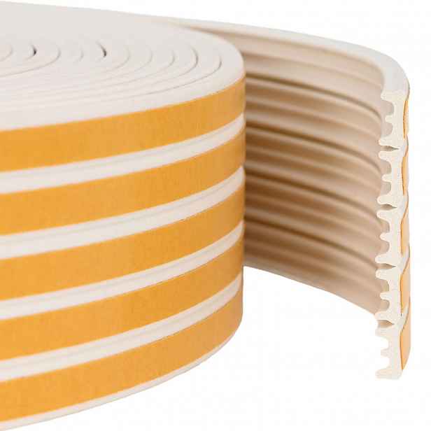 vidaXL Samolepicí okenní těsnění Bílá 15 x 8 mm 25 m EPDM pěna
