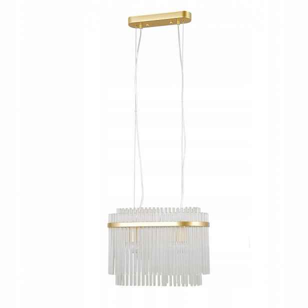 Závěsná lampa Bonte Moderní zlatá 2 zdroje E27 120 cm do jídelny Italux