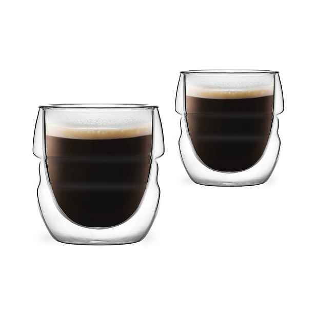 Skleněné šálky v sadě 2 ks na espresso/dvoustěnné 70 ml Sferico – Vialli Design