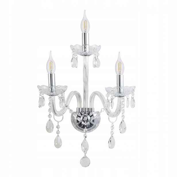 Trojité nástěnné svítidlo s krystaly 3xE14 Cristallo 23-30290 Candellux