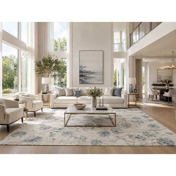 POSLEDNÍ ŠANCE: Kusový koberec Isphahan 84427 L. Blue, 80x150, modrá, ložnice, Devos Caby (DC Carpets)