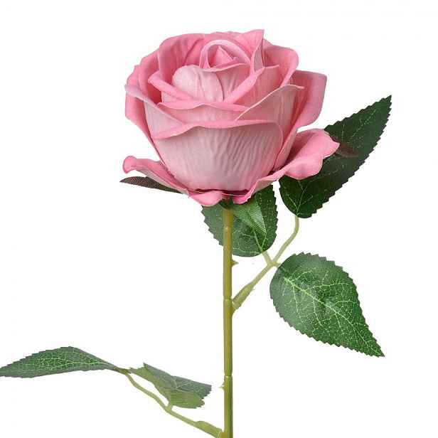 Růžová umělá květina růže Rosea - 8*8*50 cm Clayre & Eef