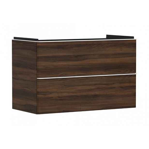 Skříňka pod umyvadlo bez umyvadla Hansgrohe Xelu Q 98x62,5x47,5 cm tmavý ořech 54034700