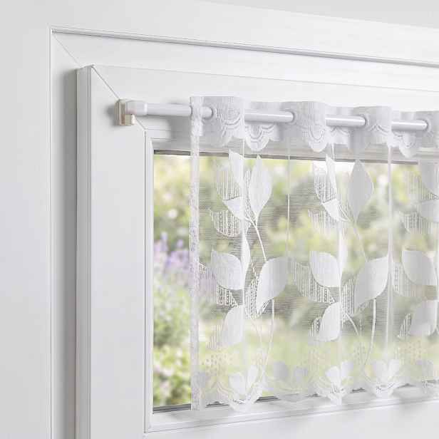 Vitrážová teleskopická samolepící tyč - vitrážka 40-60 cm, 60-80 cm VARIO MINI 2 kusy bílá Mybesthome Rozměr: 60-80 cm