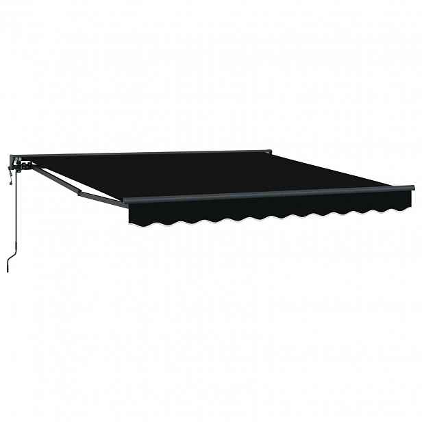vidaXL Rám markýzy Černá 350 x 250 cm