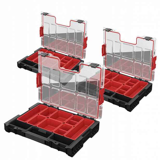 Qbrick System Pro Organizér 200 modulární s víkem box na nářadí x3