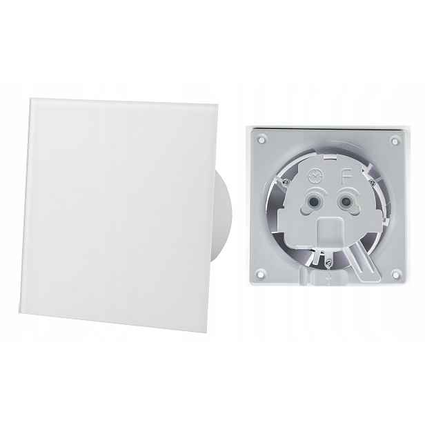 Koupelnový ventilátor dRim Ø125TS sklo bílý
