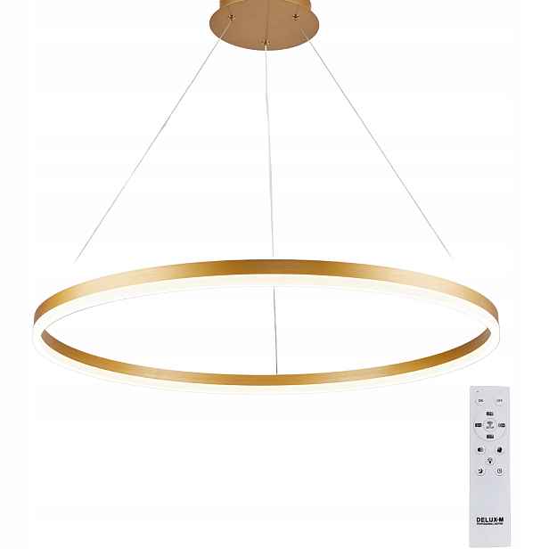 stropní svítidlo Led Stropní Svítidlo Závěsný Lustr ring Dálkový Ovladač zlaté