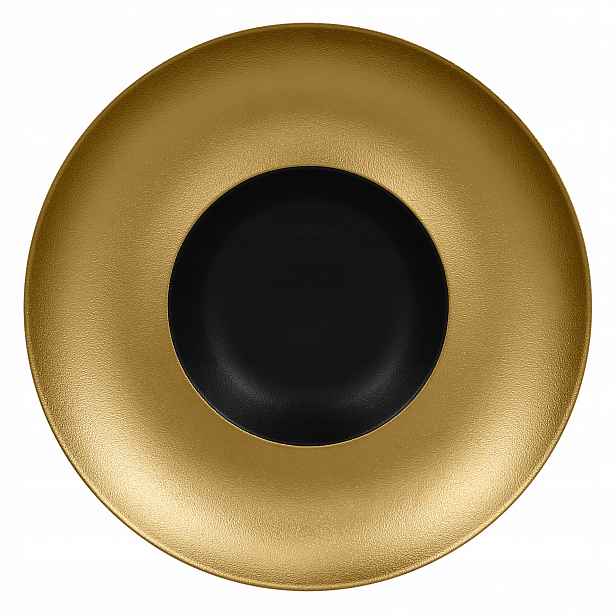 Hluboký talíř gourmet zlatý 29 cm Metalfusion Rak Porcelain