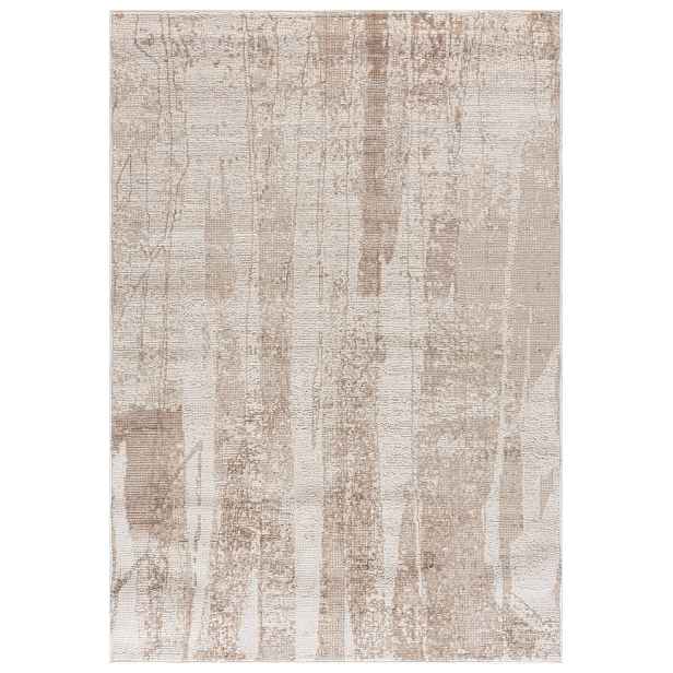 Koberec do obývacího pokoje béžový 180x250 cm, abstraktní, moderní, měkký, krátký vlas