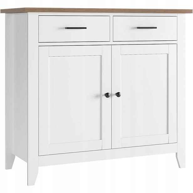 Kuchyňská úložná skříňka HOS-PB-443, 91 x 82 x 40 cm, bílá
