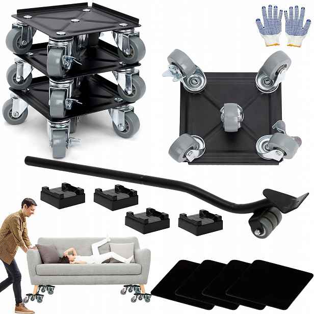 Pojezdy Do Transportu Sada Pro Posuvný Zvedák Nábytku 800KG Kolečka