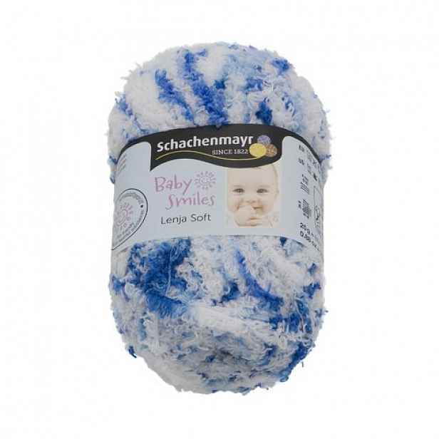 Příze LENJA SOFT modrý melír, 25 g / 85 m