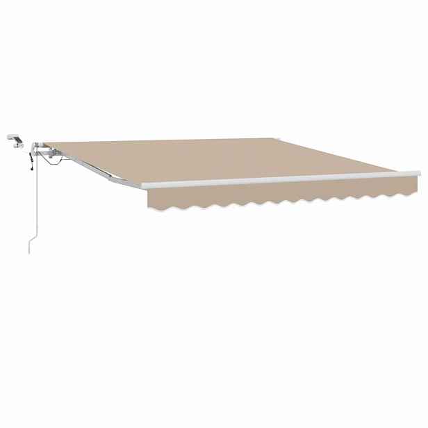 vidaXL Stahovací markýza Béžová 350 x 250 cm Polyester